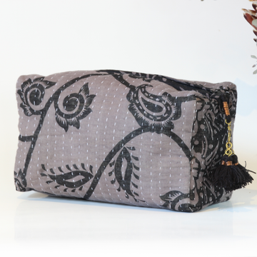Small Bags fair trade ethical sustainable fashion Grey Toiletry Bag conscious purchase For Dignity