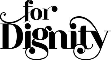 For Dignity Logo- the shop helping stop human trafficking retailing homewares & fashion accessories