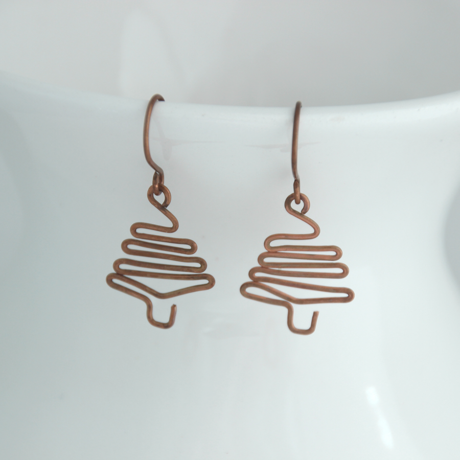 Earrings fair trade ethical sustainable fashion Copper Tree Dangle Earrings conscious purchase Basha