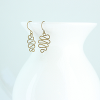 Earrings fair trade ethical sustainable fashion Squiggly Dangle Earrings conscious purchase Basha