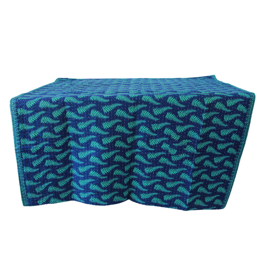 Blankets fair trade ethical sustainable fashion Small Cotton Throw, Baby Blanket - Royal Fern conscious purchase Basha