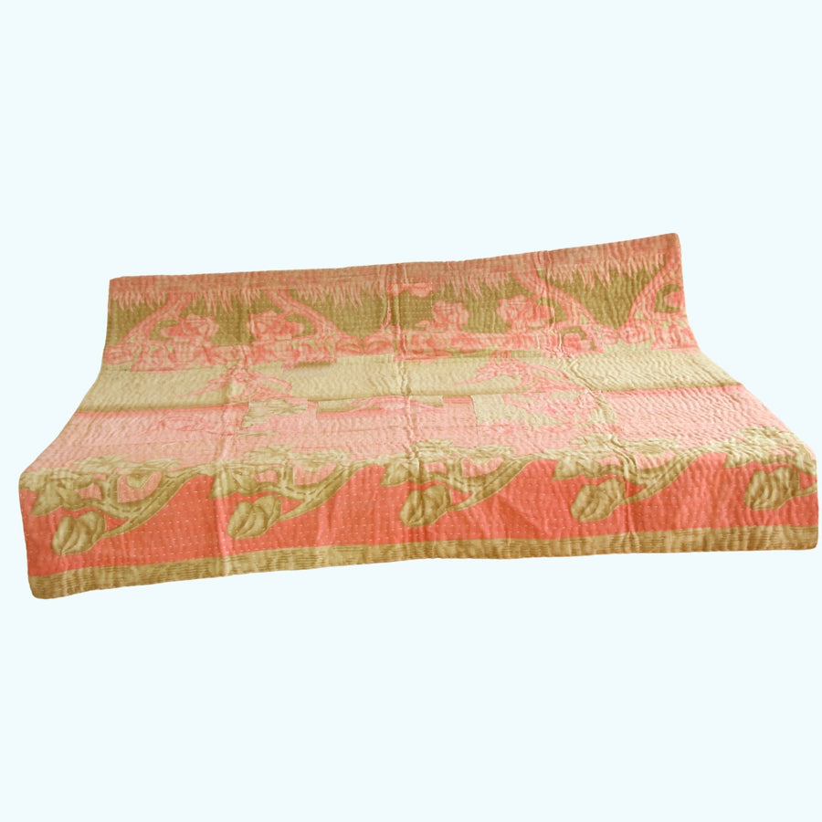 Blankets fair trade ethical sustainable fashion Small Cotton Throw, Baby Blanket - Sea Shell & Sand conscious purchase Basha