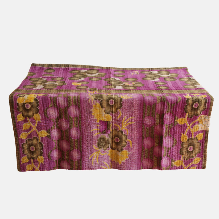 Blankets fair trade ethical sustainable fashion Small Cotton Throw, Baby Blanket - Sunshine & Violets conscious purchase Basha