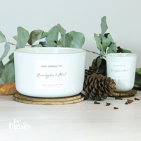 Candle fair trade ethical sustainable fashion Scented Soy Candles - Eucalyptus & Mint conscious purchase Riau Candle Company
