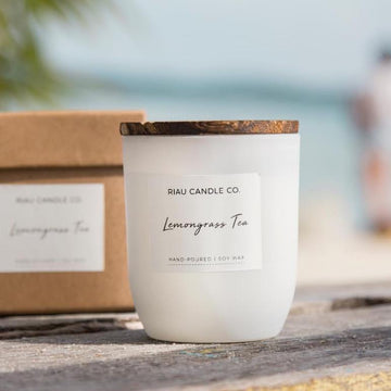Candle fair trade ethical sustainable fashion Scented Soy Candles - Lemongrass Tea conscious purchase Riau Candle Company