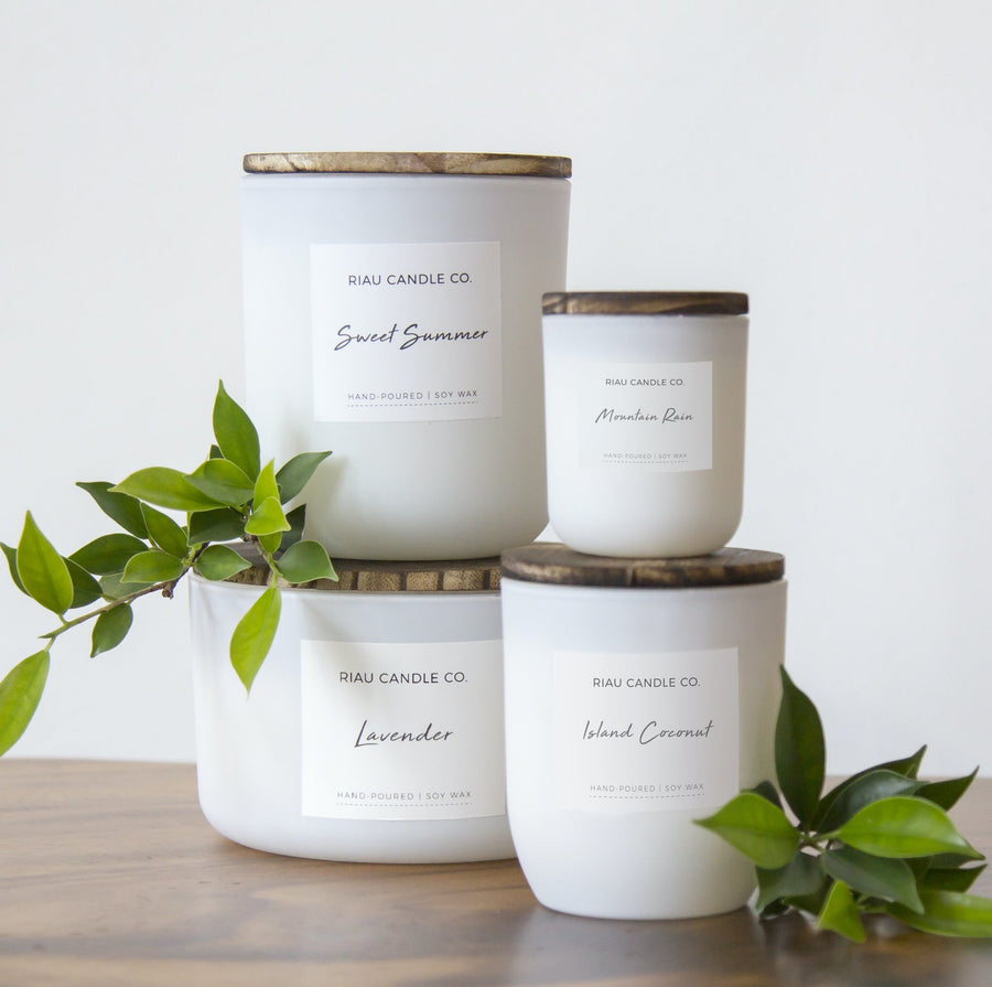 Candle fair trade ethical sustainable fashion Scented Soy Candles - Sandalwood & Citrus conscious purchase Riau Candle Company