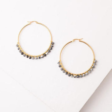 Earrings fair trade ethical sustainable fashion Gold Hoop Earrings - Lexi Zebra conscious purchase Starfish Project