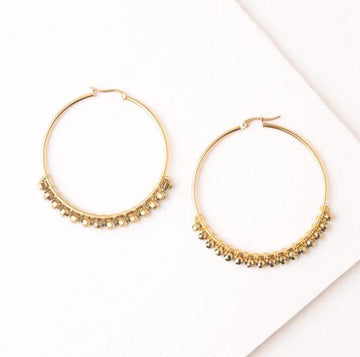 Earrings fair trade ethical sustainable fashion Large Gold Hoop Earrings - Bennett conscious purchase Starfish Project