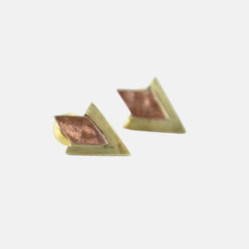 Earrings fair trade ethical sustainable fashion Layered Triangle Stud Earrings conscious purchase Basha