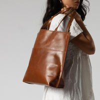 Leather Bags fair trade ethical sustainable fashion Brown Everyday Leather Tote conscious purchase JOYN