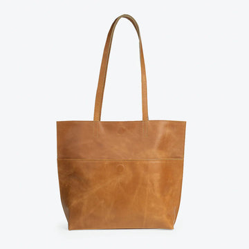 Leather Bags fair trade ethical sustainable fashion Camel Everyday Leather Tote conscious purchase JOYN