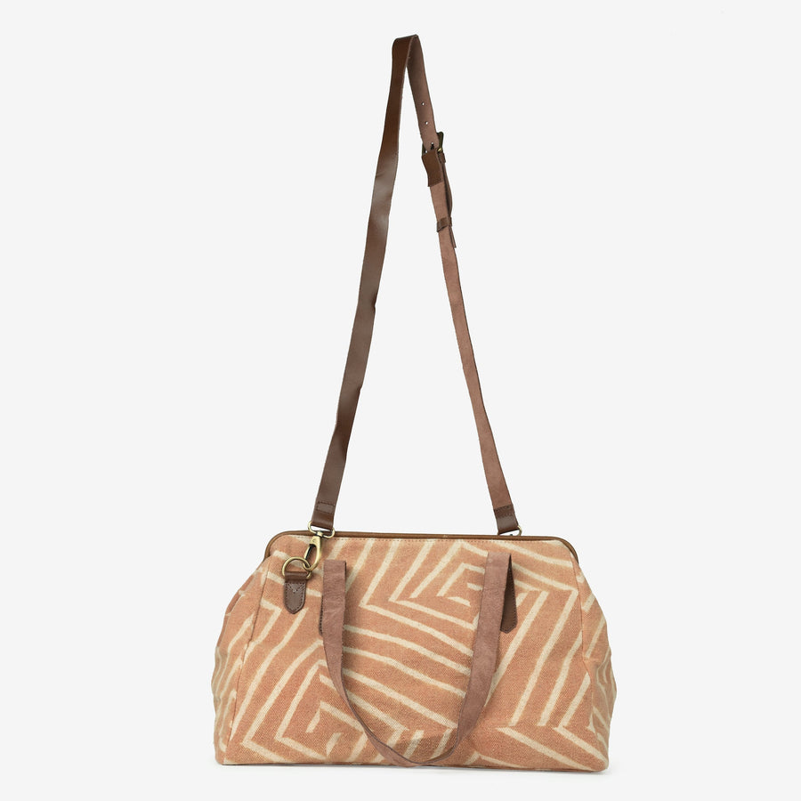 Leather Bags fair trade ethical sustainable fashion Mini Weekender Travel Bag in Clay conscious purchase JOYN