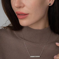 Necklace fair trade ethical sustainable fashion Faith, Hope & Love Silver Bar Necklace conscious purchase Starfish Project