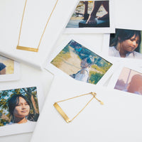 Necklace fair trade ethical sustainable fashion Speak Up Bar Necklace in Gold or Silver conscious purchase Eden