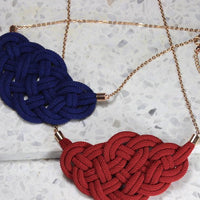 Necklace fair trade ethical sustainable fashion Wanderer Knotted Statement Necklace conscious purchase Freeleaf