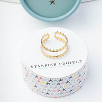 Ring fair trade ethical sustainable fashion Parallel Gold Ring conscious purchase Starfish Project