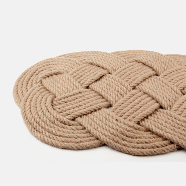 Rugs Oval Jute Knotted Rug Ethical and Fair trade at for Dignity