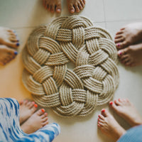 Rugs Round Jute Knotted Rug Ethical and Fair trade at for Dignity