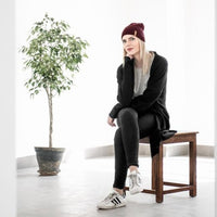 Scarves and Hats fair trade ethical sustainable fashion Red Wine Beanie - Emma conscious purchase Dinadi