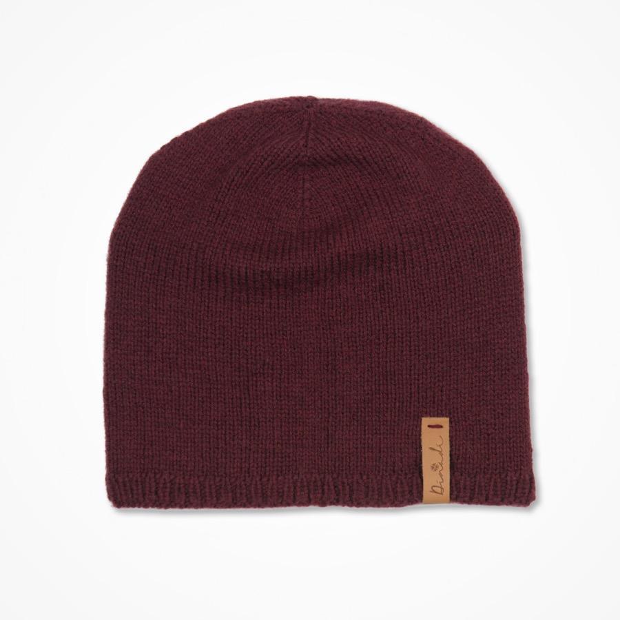 Scarves and Hats fair trade ethical sustainable fashion Red Wine Beanie - Emma conscious purchase Dinadi