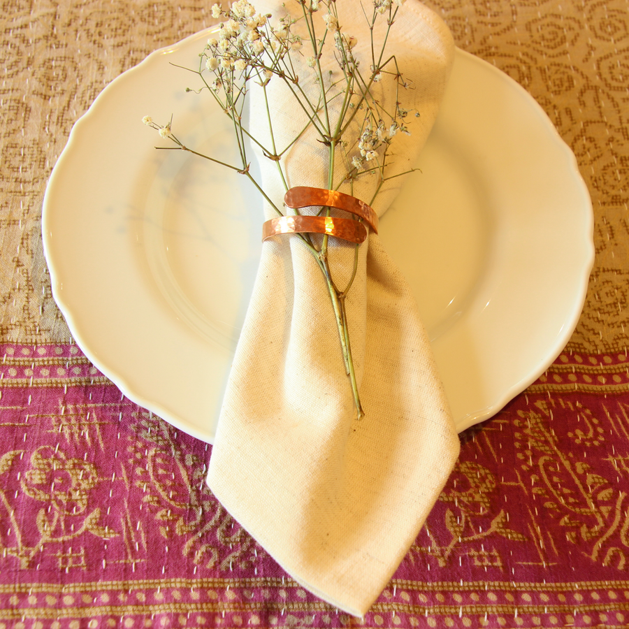 Table and Kitchen fair trade ethical sustainable fashion Cotton Placemats - Biscuit and Brown conscious purchase Basha