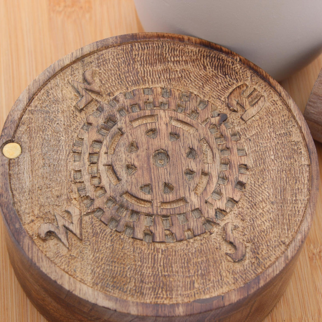 Table and Kitchen fair trade ethical sustainable fashion Hand Carved Timber Trinket Box conscious purchase Matr Boomie