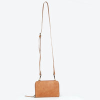 Wallets & Pouches fair trade ethical sustainable fashion Camel Brown Leather Wallet Crossbody conscious purchase JOYN